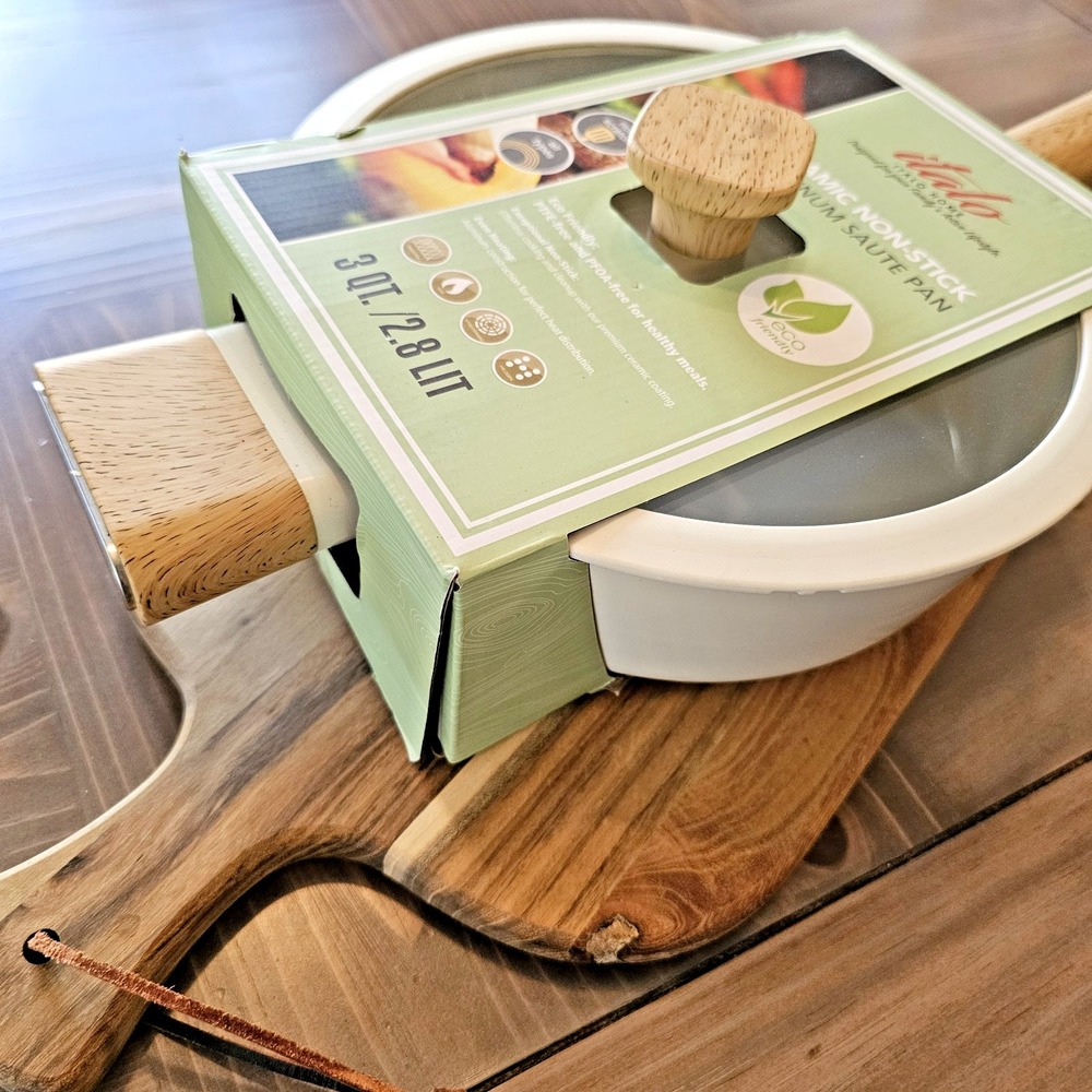 Italo Home Ceramic Non-stick Cookware 3-qt- 8" Saucepan With Lid